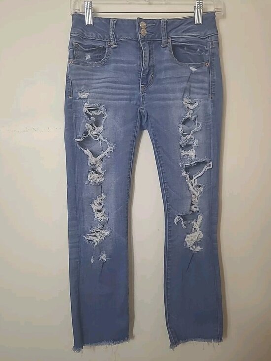 American Eagle Outfitters Denim - American Eagle Outfitters Super Skinny Stretch Artist Crop Distressed Jeans 4